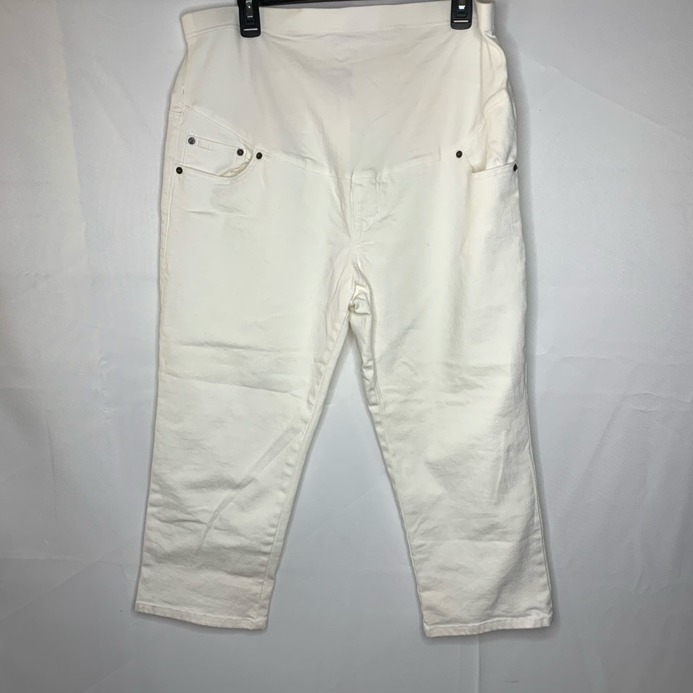 Maternity Full Panel Capris Stretch size 14